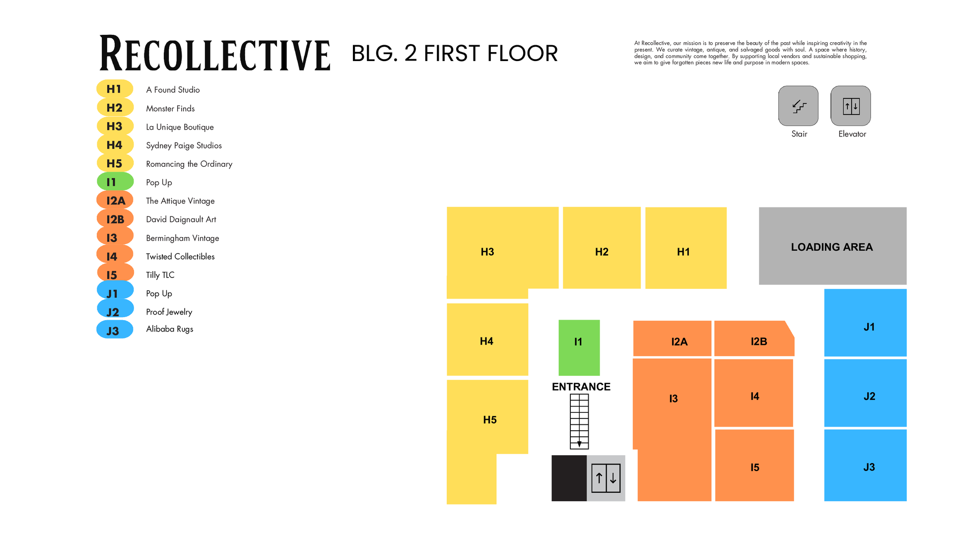 Recollective building 2 first floor map