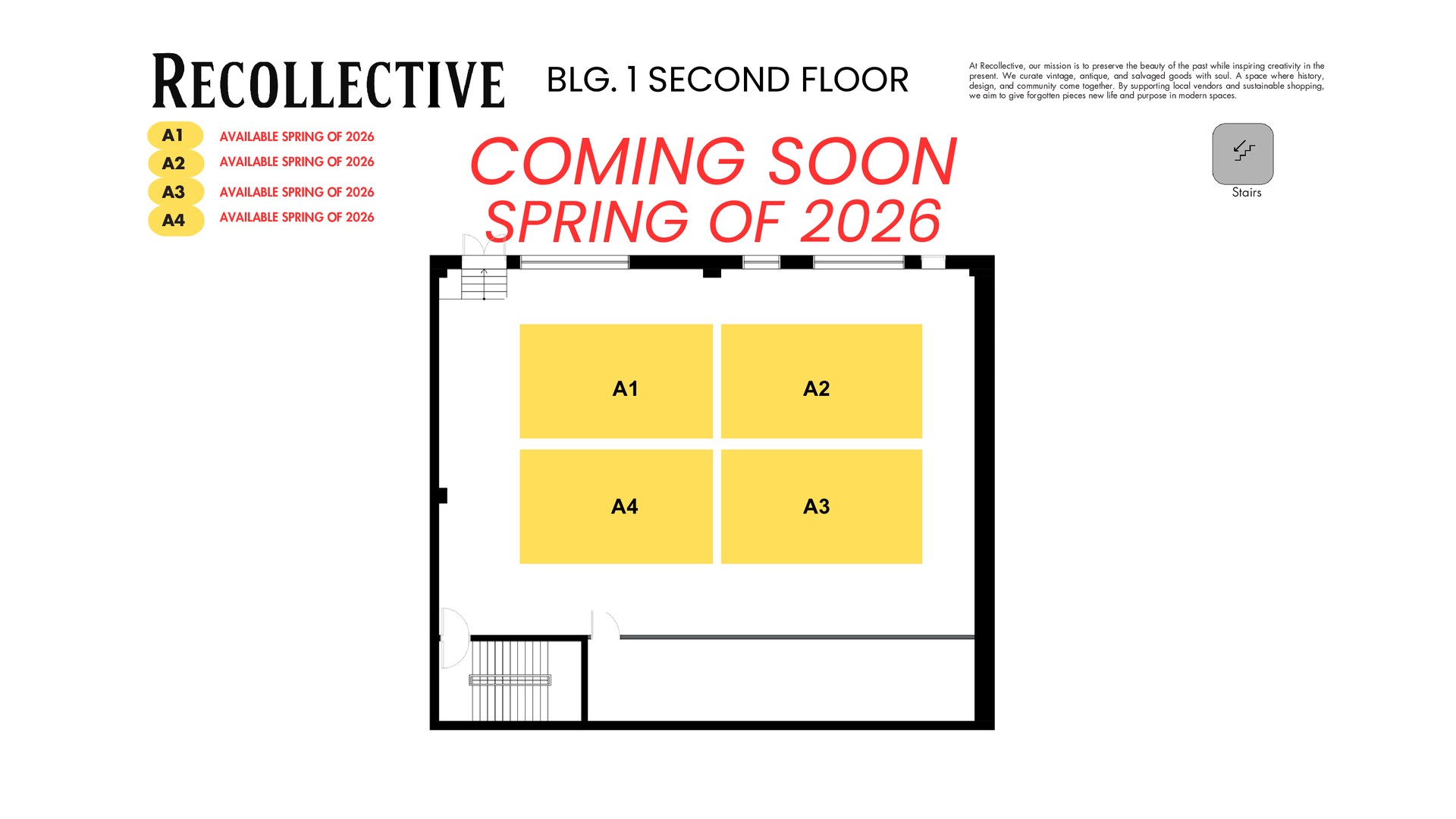 Recollective building 1 second floor map